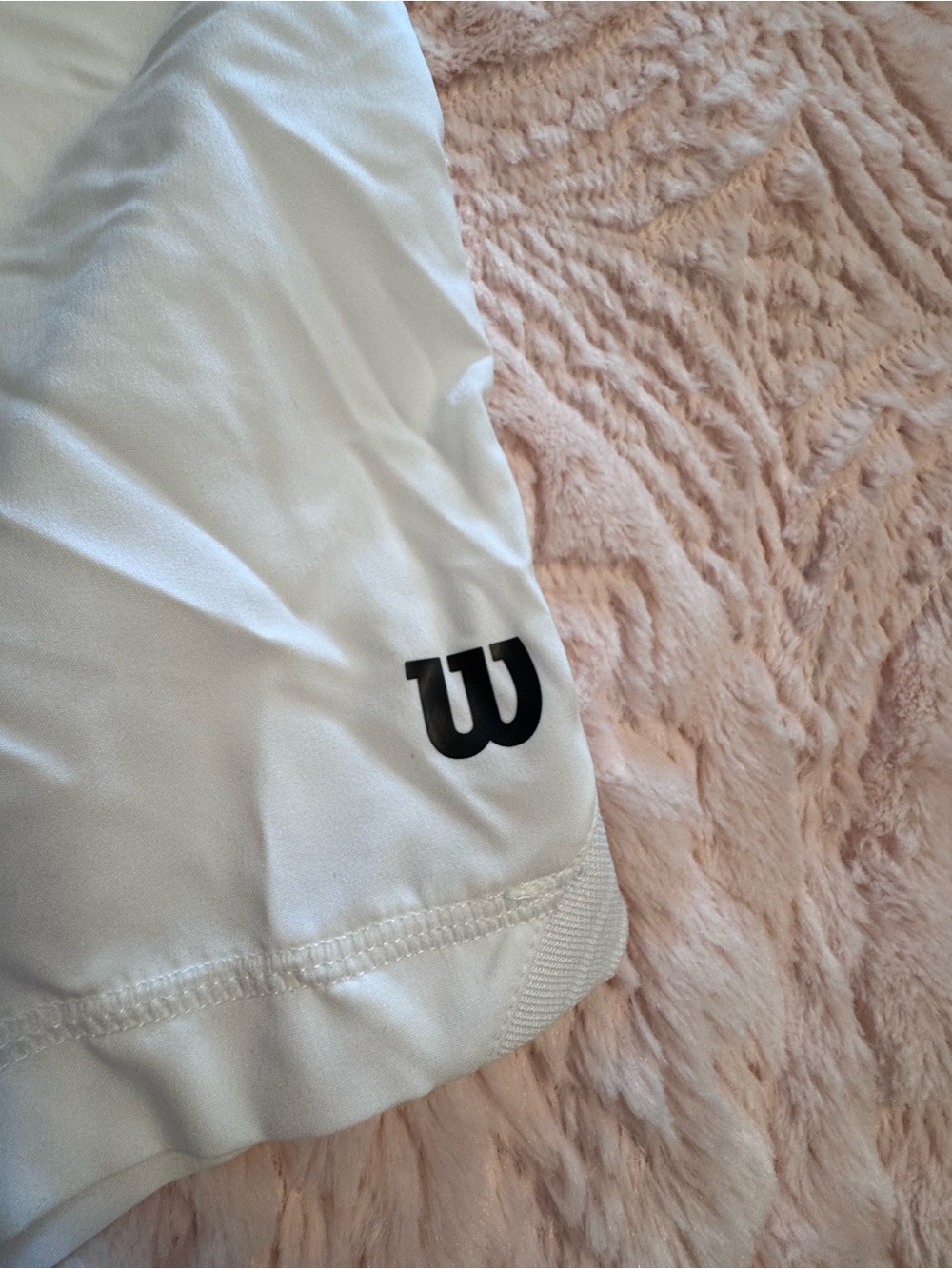 Wilson White Women's Athletic Shorts - Picture 2 of 4